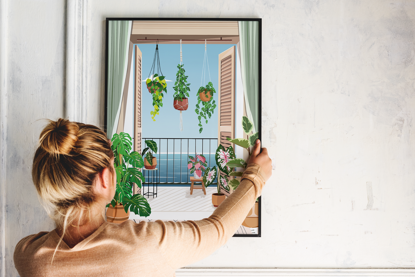 Affiche Vue sur plantes
