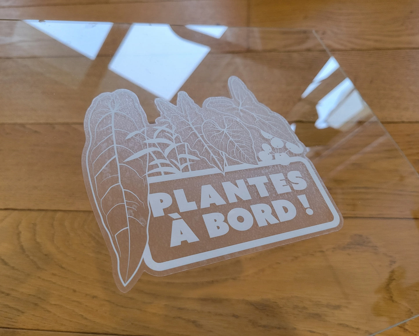 Autocollant voiture "Plantes à bord"