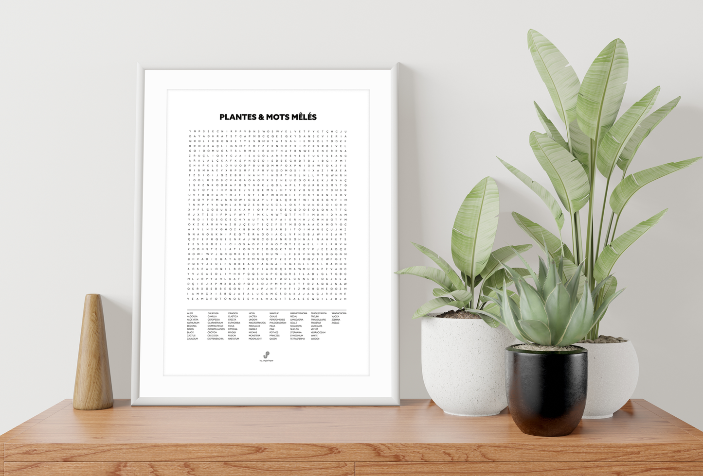 Affiche Mots mêlés Jungle Paper