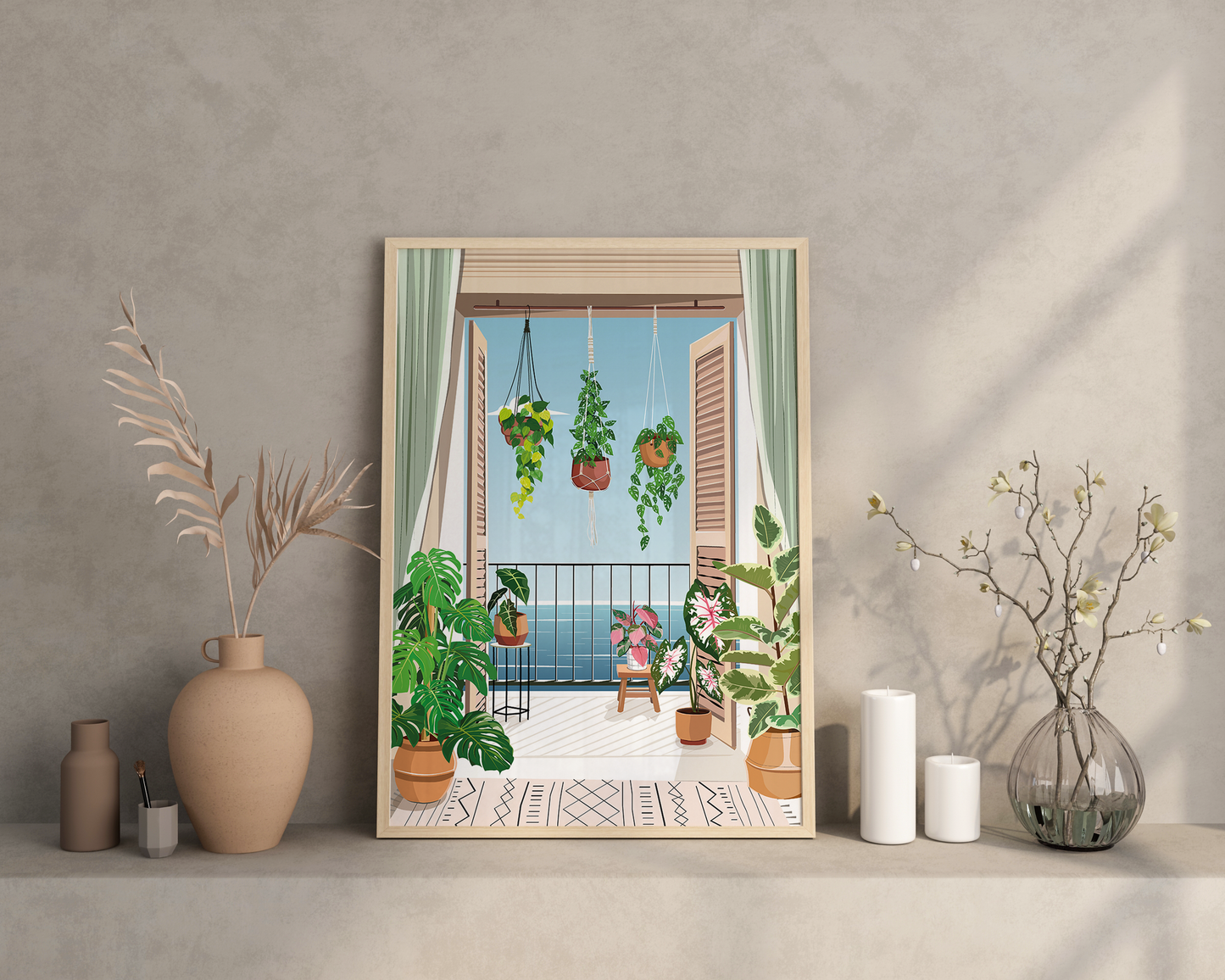 Affiche Vue sur plantes