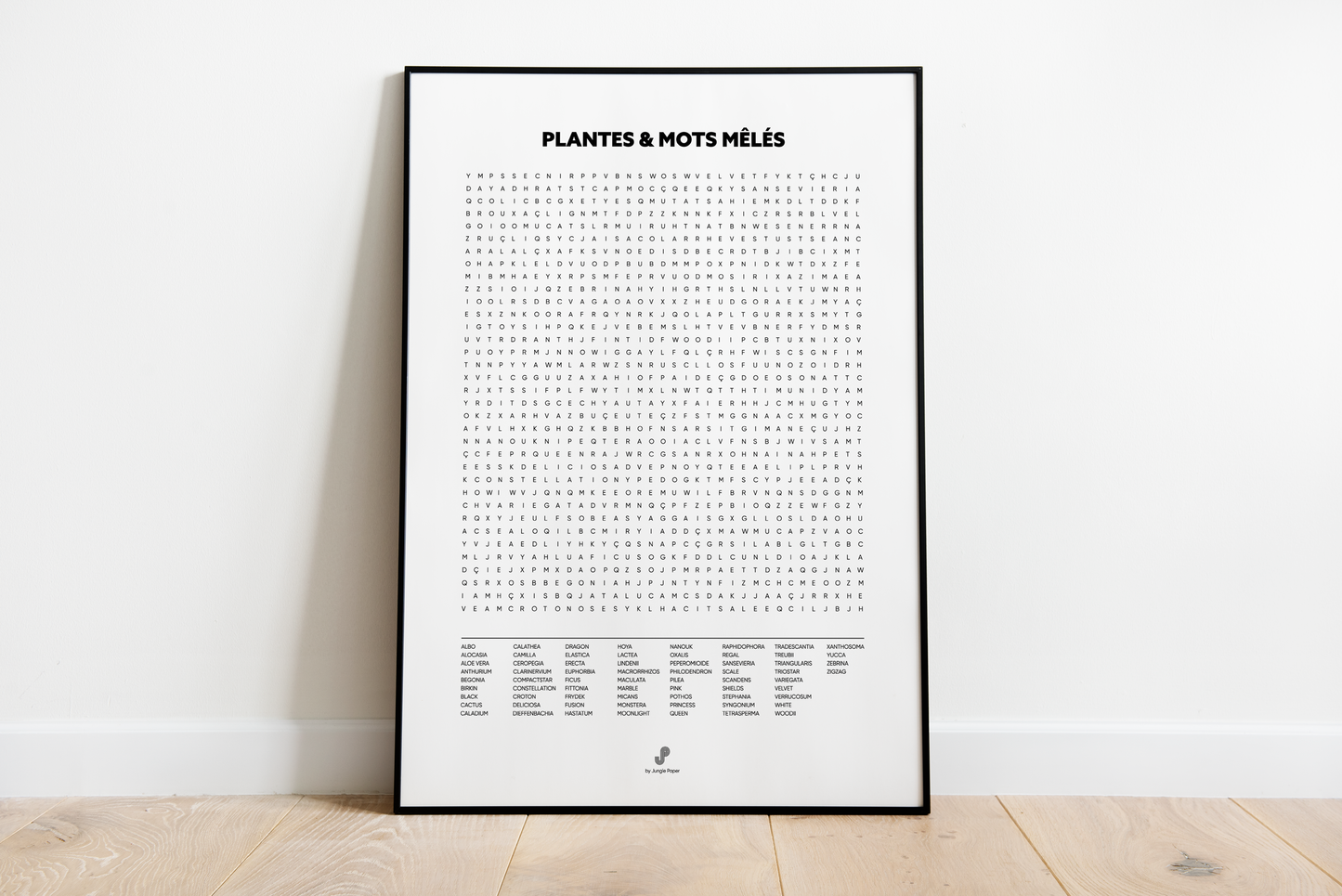 Affiche Mots mêlés Jungle Paper