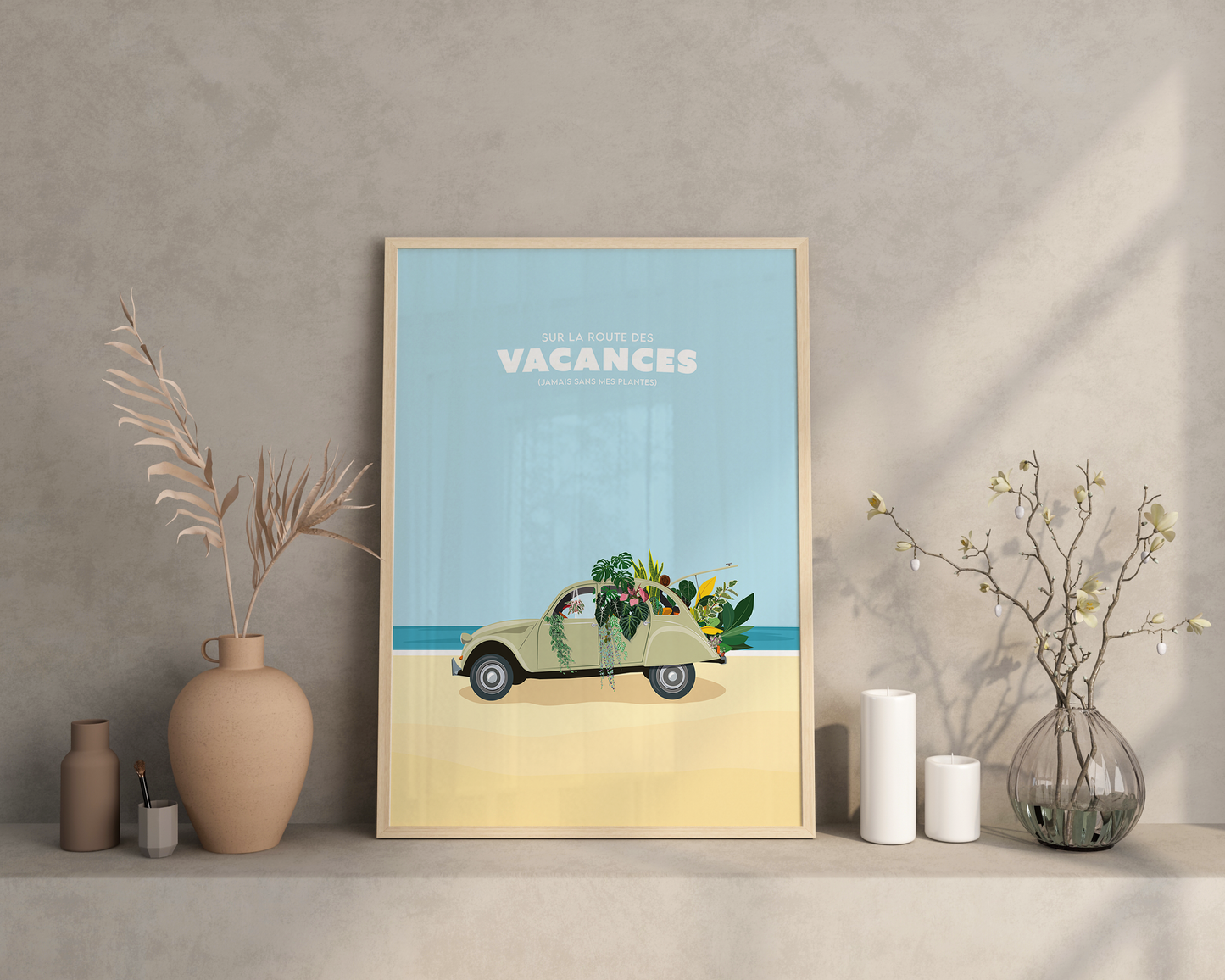 affiche vacances citroën 2CV Jungle Paper