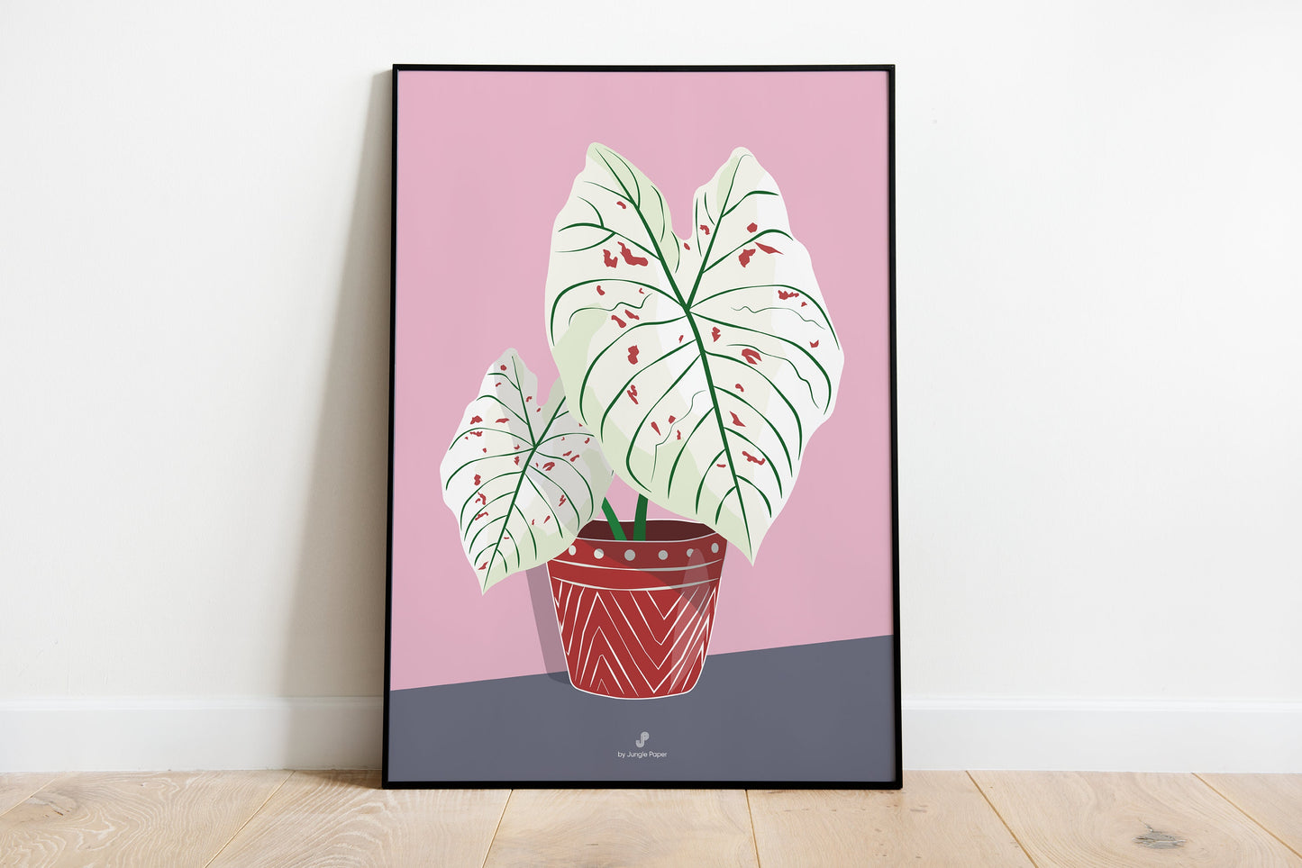 Affiche Caladium Strawberry star Jungle Paper