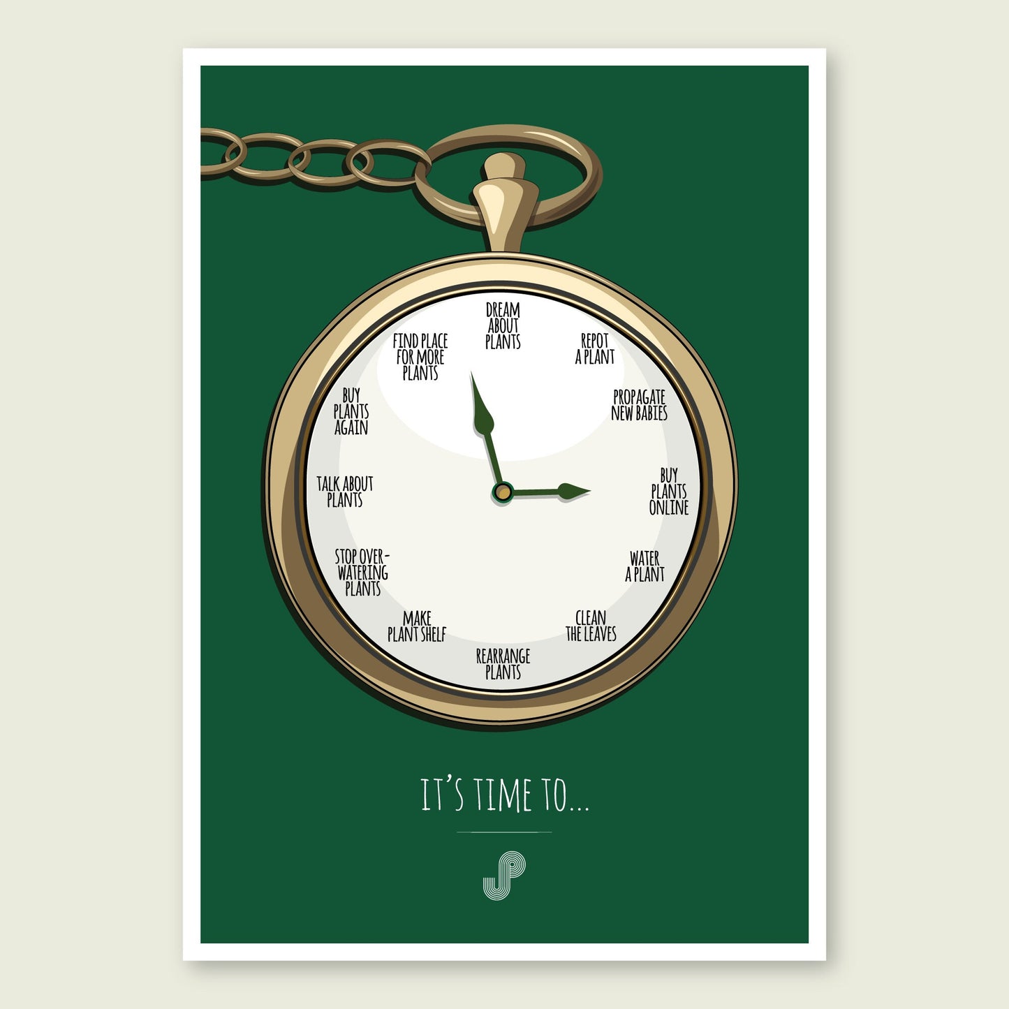 Affiche montre gousset Jungle Paper