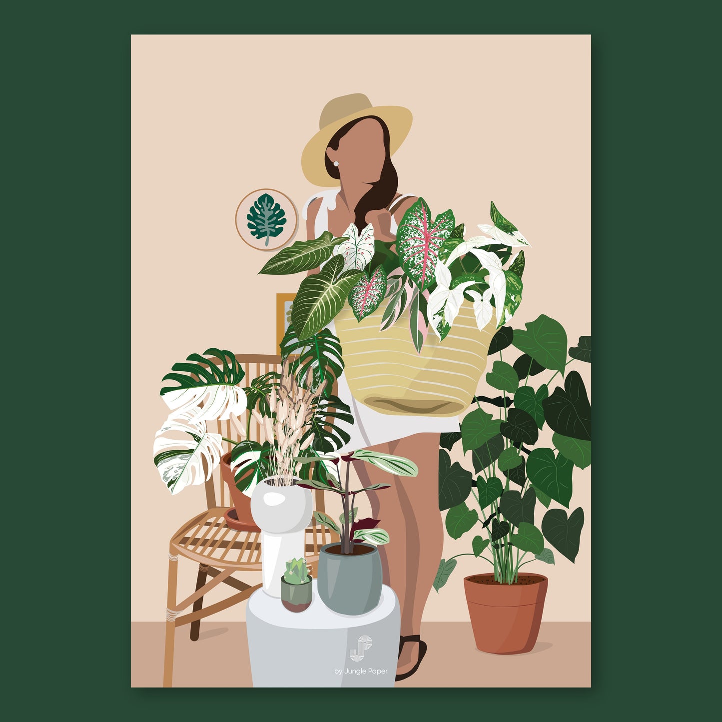 Affiche PLant Lady Jungle Paper