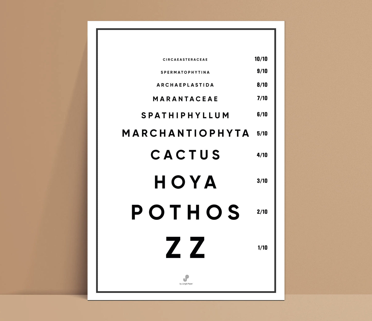 Affiche Test de Vue Jungle Paper