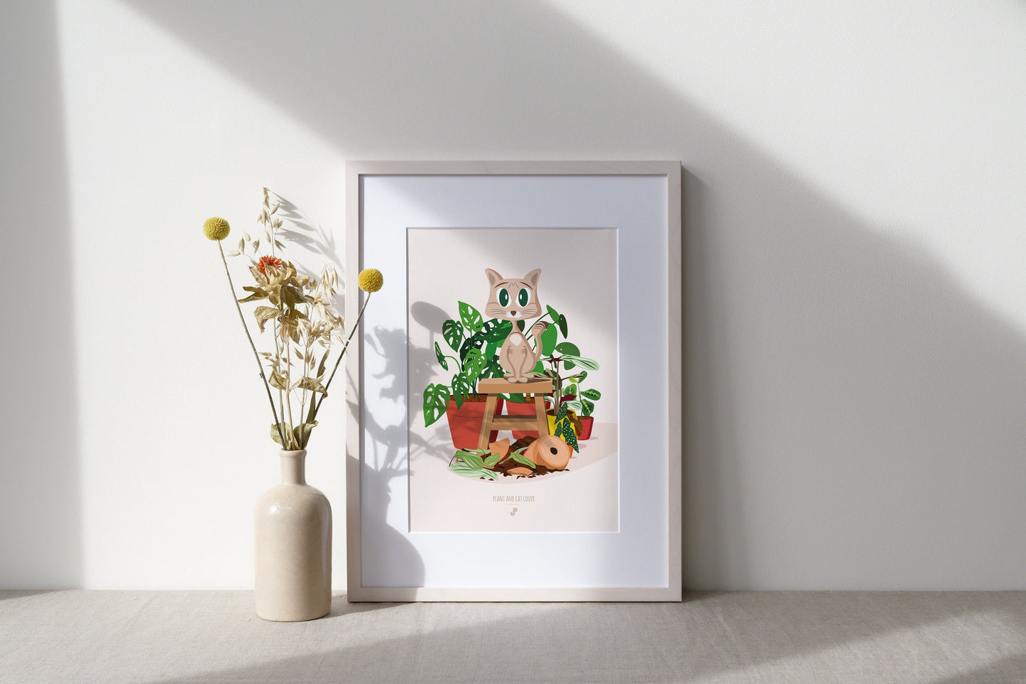 Affiche Plant And Cat Lover Jungle Paper