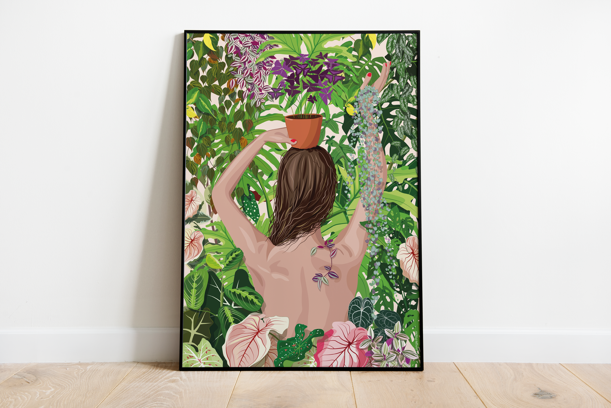 Affiche femme plante Jungle Paper