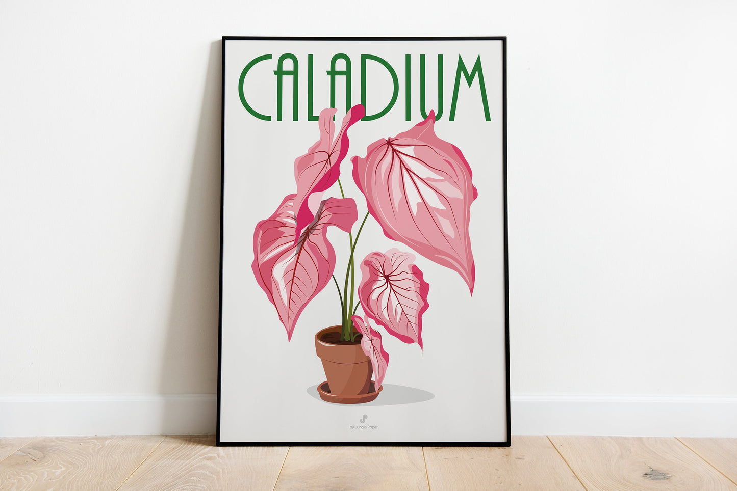 Affiche Caladium Rose Jungle Paper