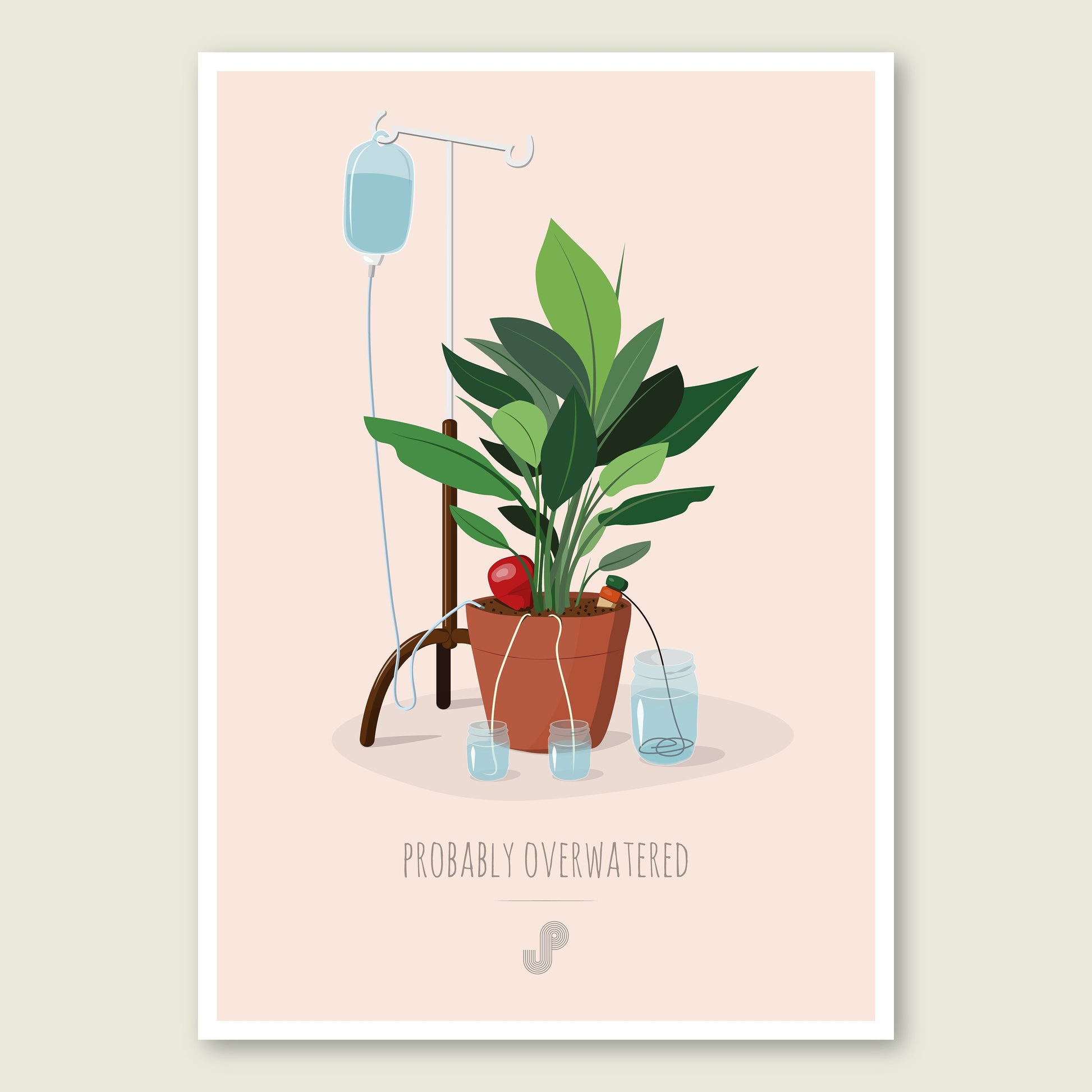 Affiche Overwatered plant Jungle Paper